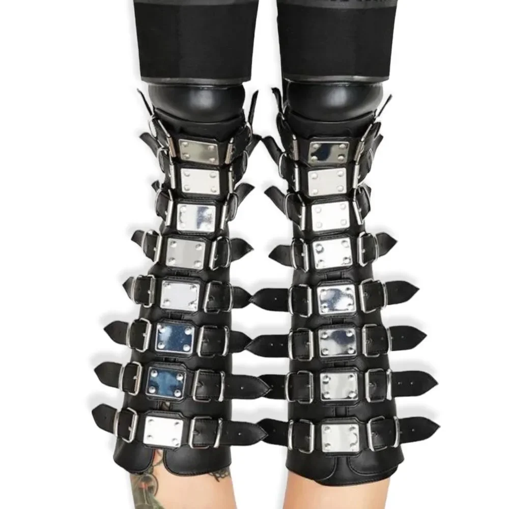 Black Wedge Knee Platform Boots - NEW